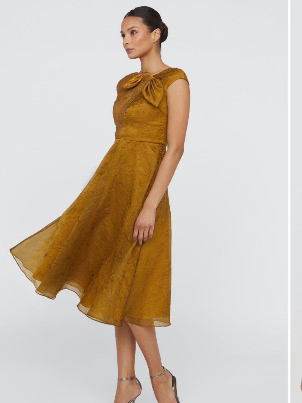 Theia Helen Cloud Jacquard A-Line Cocktail Dress